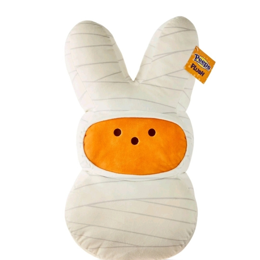 NWT Peeps 24” Plush Orange Bunny White Mummy Wrap